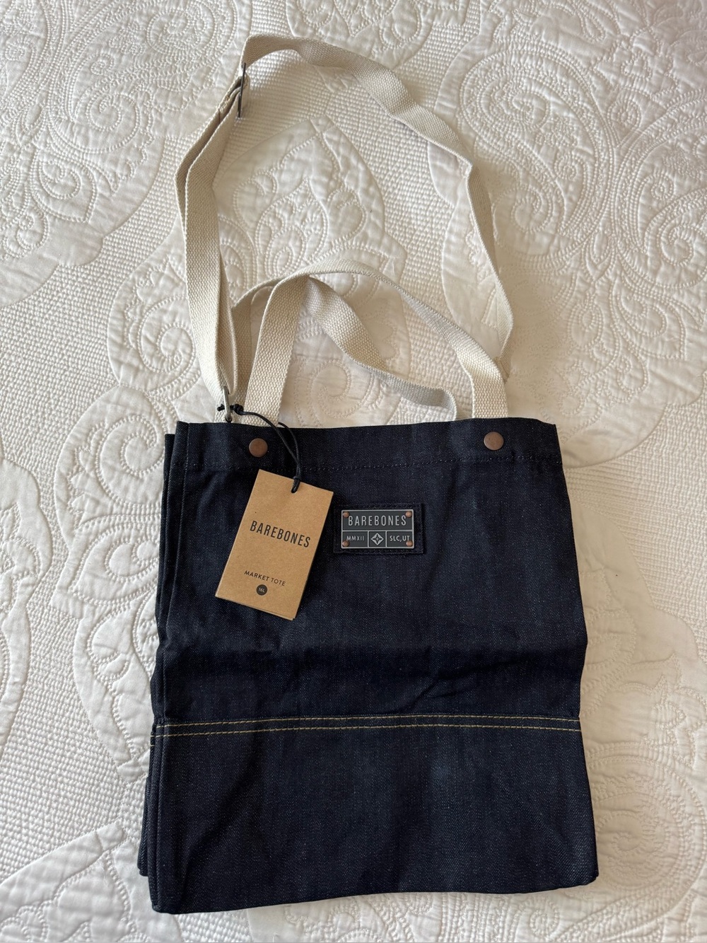NWT BAREBONES Denim Market Tote